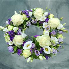 Purple &amp; White Wreath