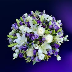 Purple and White Posy Pad