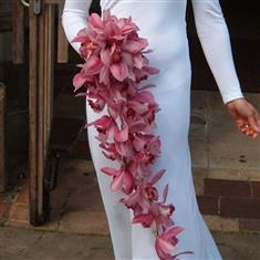 Cascading Cymbidium Orchid Bridal Bouquet 